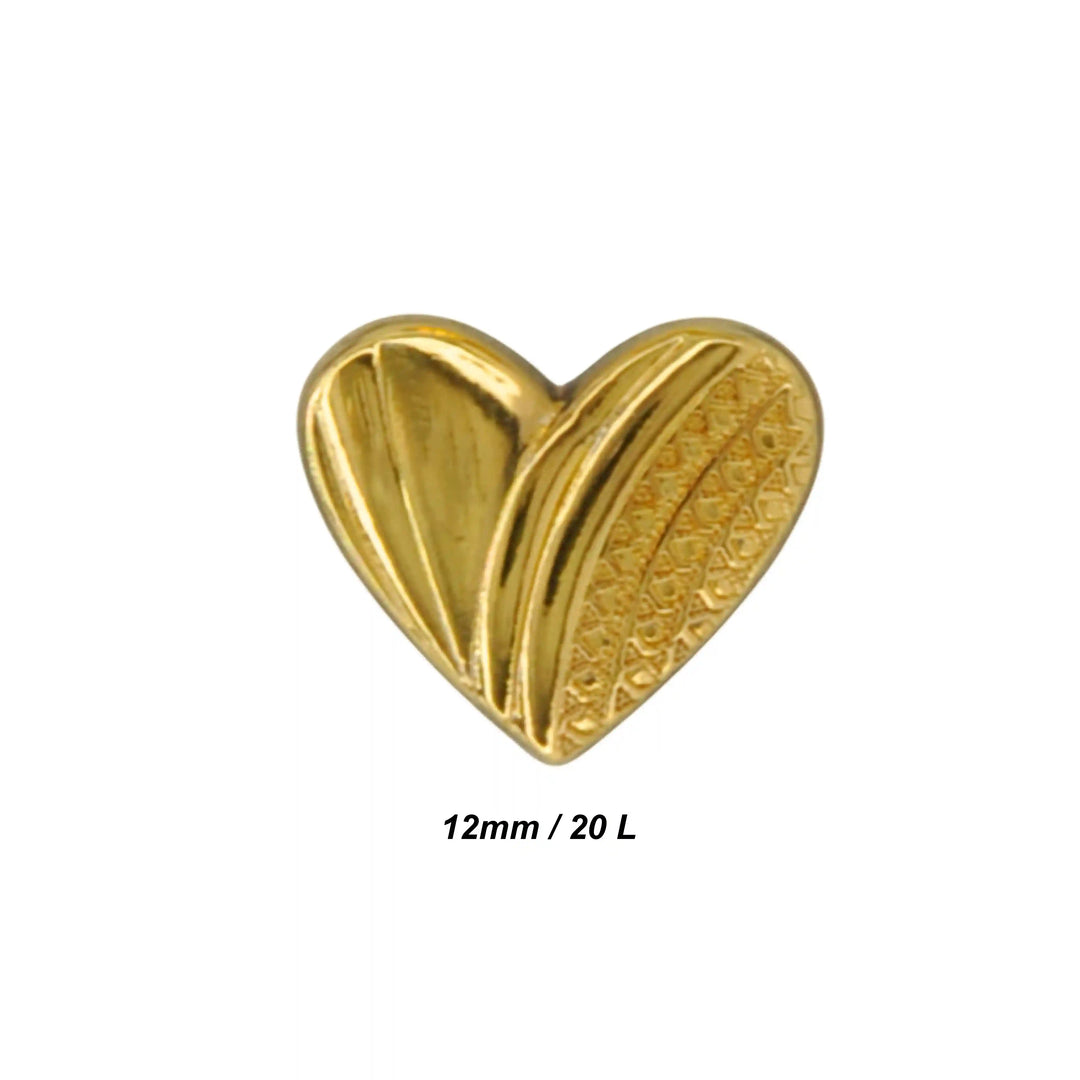 Heart Shape Metal Shirt Buttons