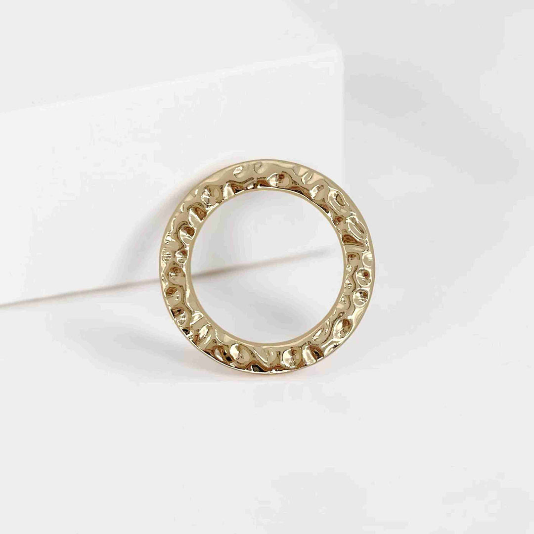 Hammered Circular Metal Buckle
