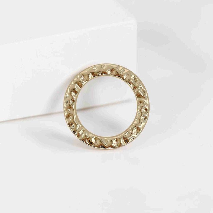 Hammered Circular Metal Buckle