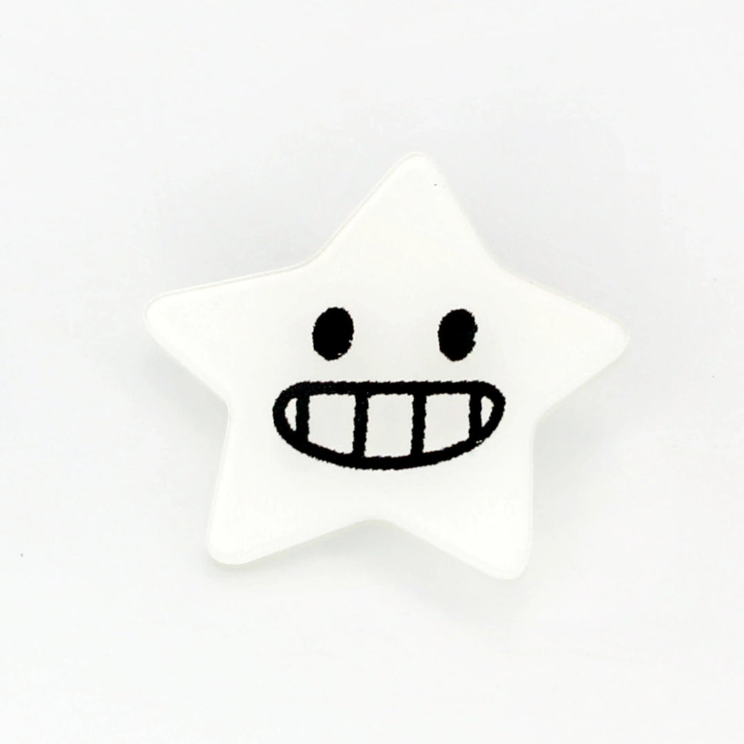 Smiley Star Brooch