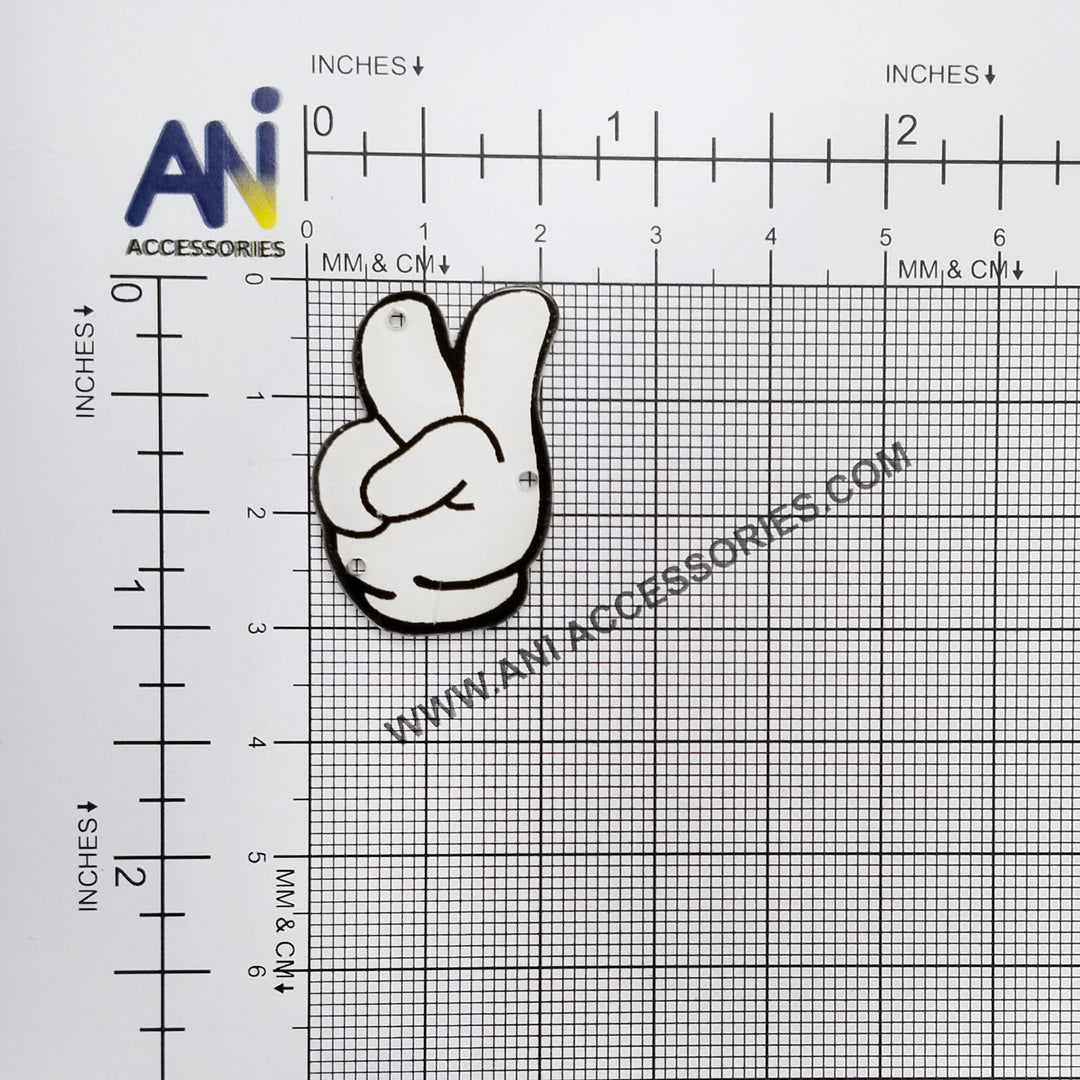 Peace Gesture Acrylic Pin Brooch