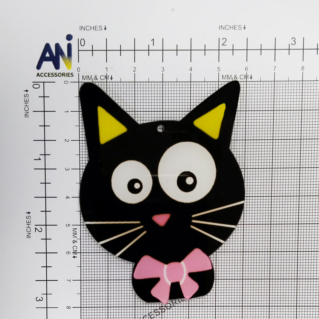 Whimsical Black Cat Pin Brooch