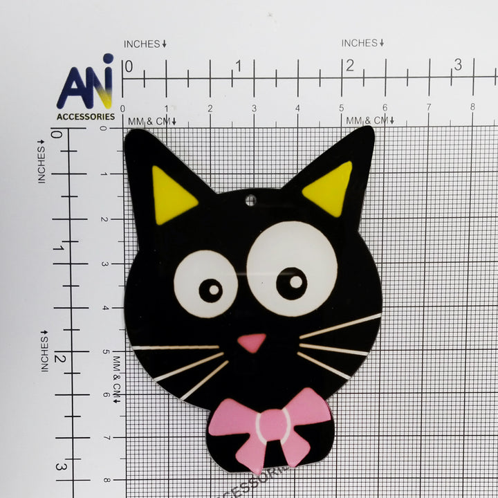 Whimsical Black Cat Pin Brooch