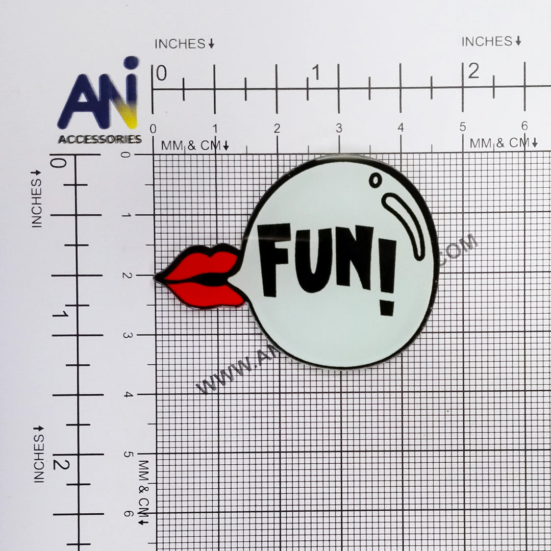 Lips & FUN! Bubble Brooch