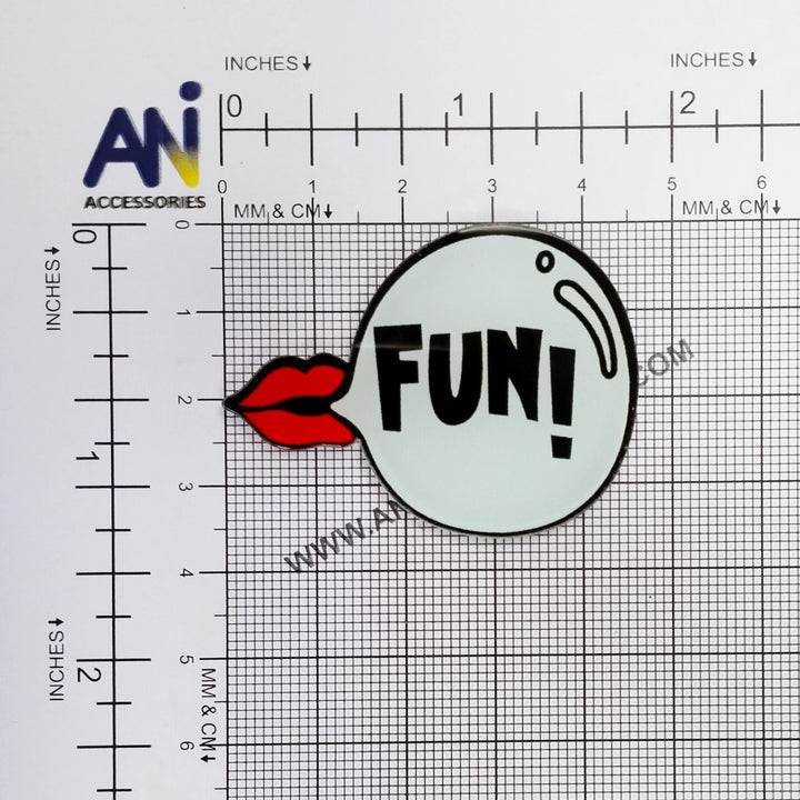 Lips & FUN! Bubble Brooch