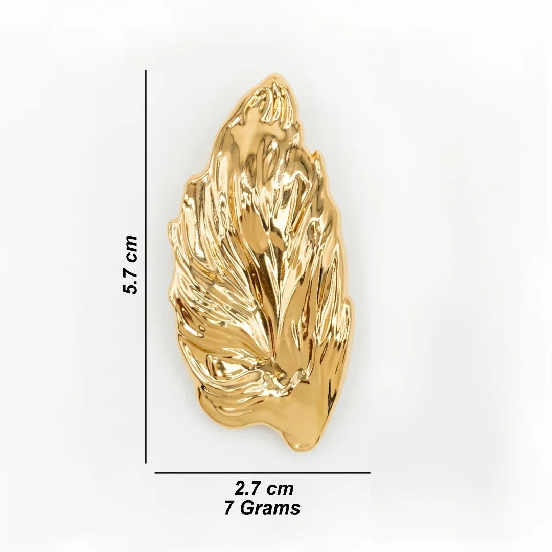 Textured Gold Leaf Adjustable Metal Buckle