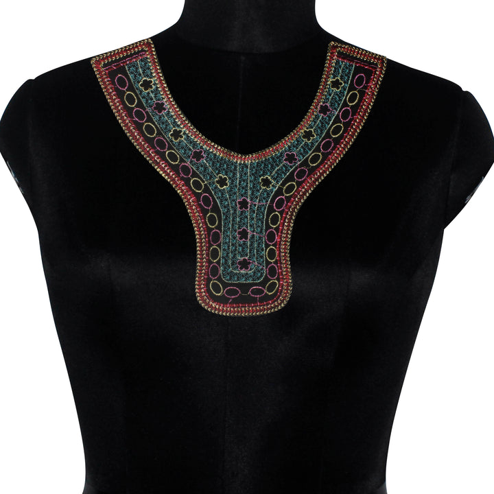 Floral Vine Embroidery Neckline