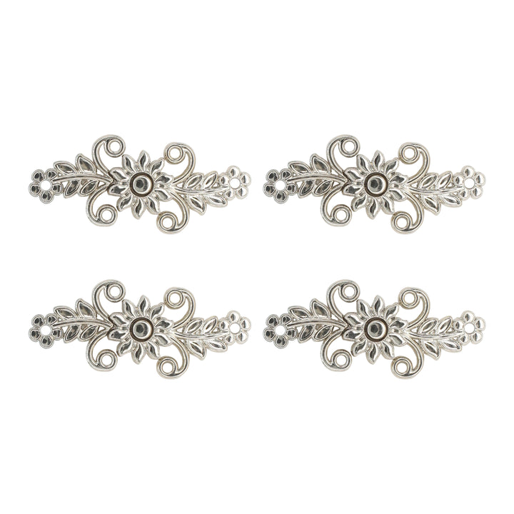 Sunflower Design Frog Closure Metal Buttons