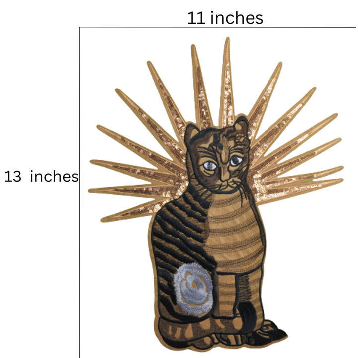 Gold Sequins Egyptian Cat Patch