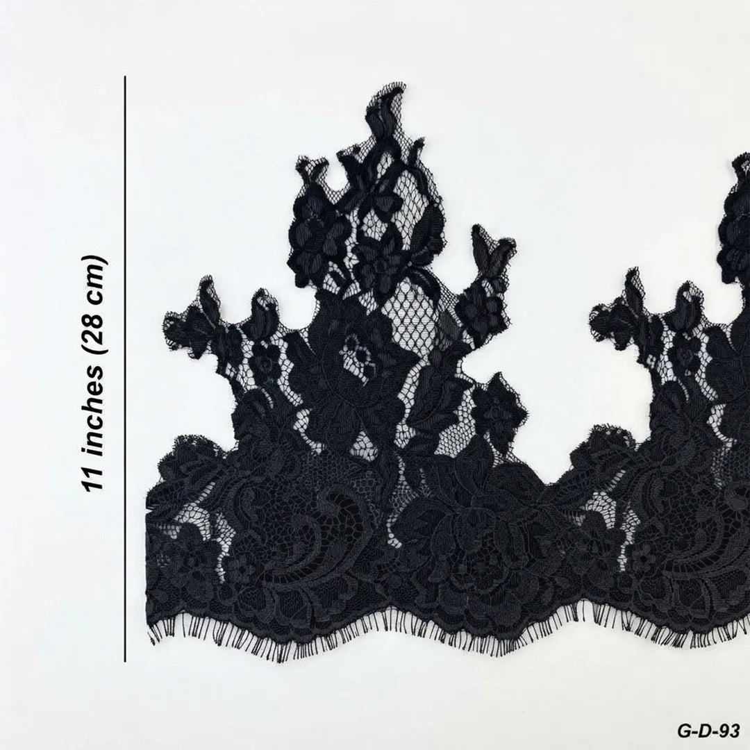 3 Meters | Asymmetrical Floral Chantilly Lace Bodice