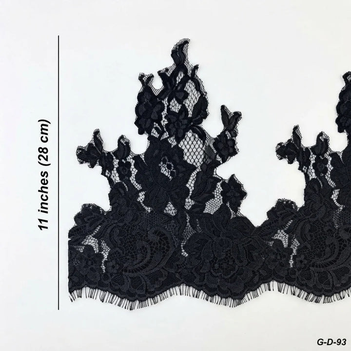 3 Meters | Asymmetrical Floral Chantilly Lace Bodice