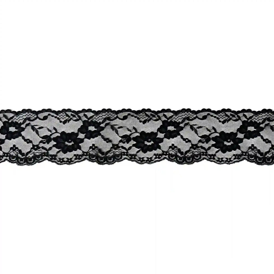 Black Floral Pattern Lace | 5 Meters | SKU-B57