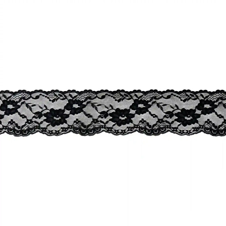 Black Floral Pattern Lace | 5 Meters | SKU-B57