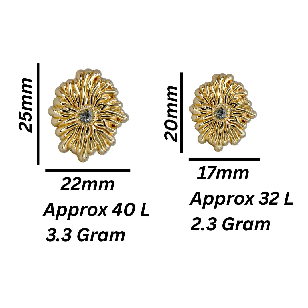 Coral Reef Studs Metal Buttons | 20mm(40L) & 25mm(32L)