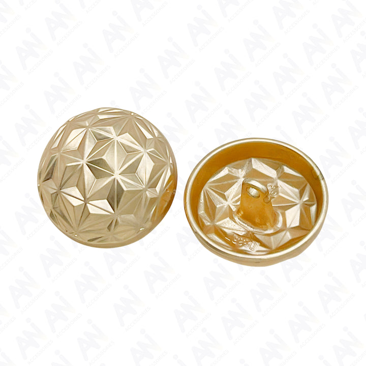 Geometric Metal Buttons for Clothing and Crafts