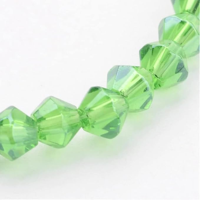 Deep Green Bicone Shape Beads