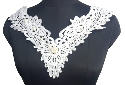 Lace Panelled Bib Neckline