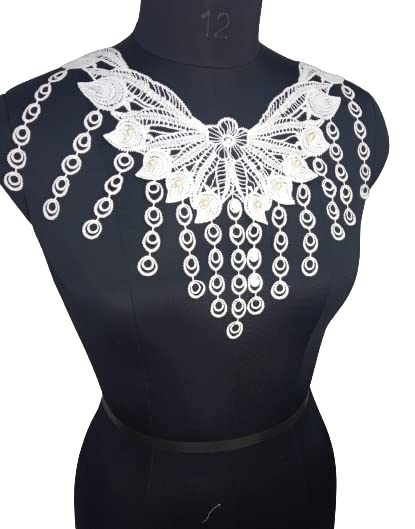 Ivory Pearl Lace Neckline