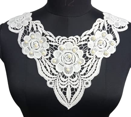 Elegant Floral Beaded Neckline