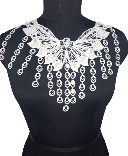 Ivory Pearl Lace Neckline