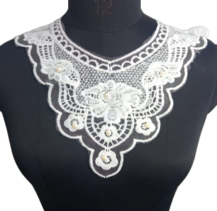 Tropical Floral Leaf Lace Neckline