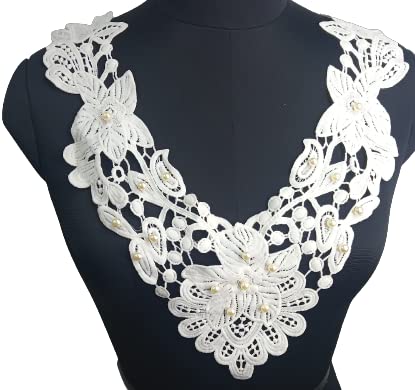 Art Nouveau Floral Lace Neckline