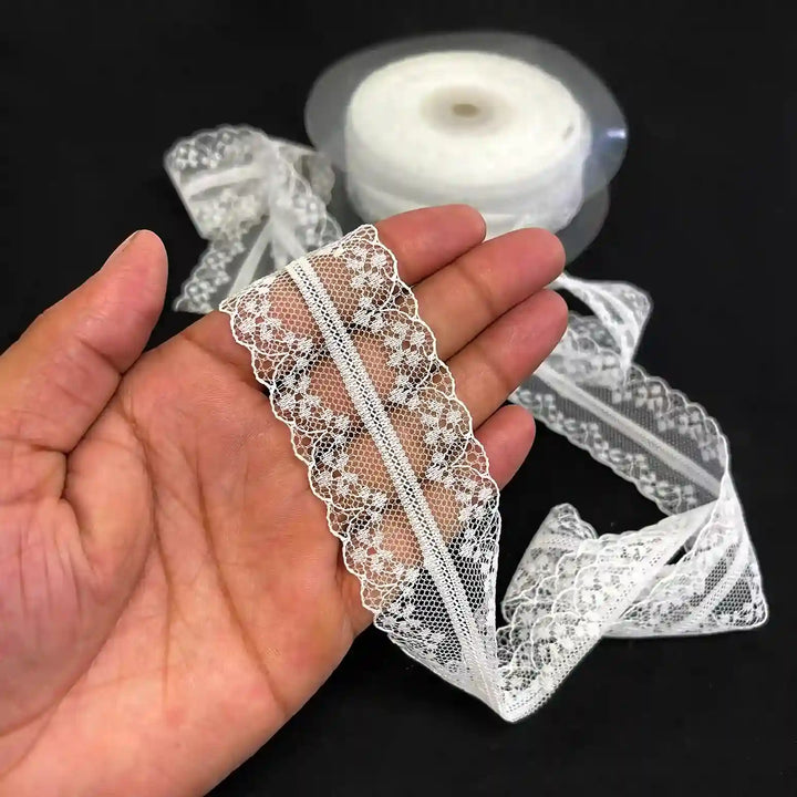 Delicate White Net Trim | SKU-W-15