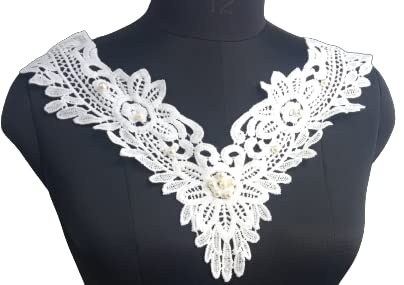 Lace Panelled Bib Neckline