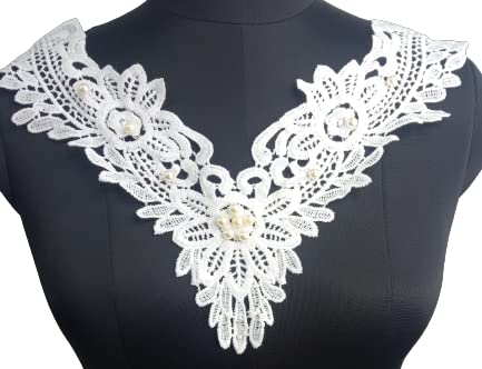 Lace Panelled Bib Neckline