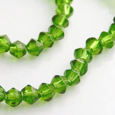 Deep Green Bicone Shape Beads