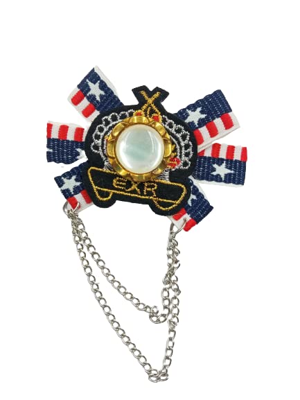 Us Design Crown Ribbon Badge Brooch