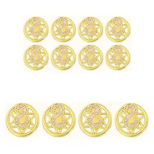 Shimmering Gold Metal Shank Buttons