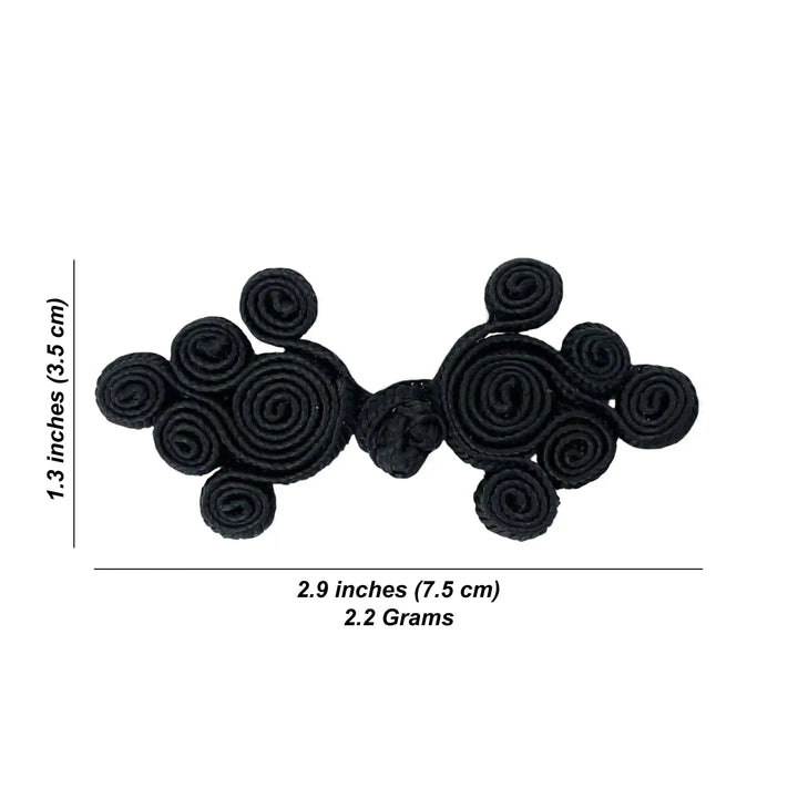 Floral Design Frog Closure Buttons