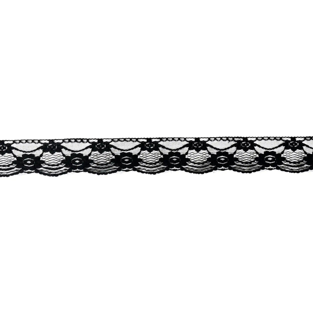 Black Floral Ribbon Lace | 5 Meters | SKU-B-110