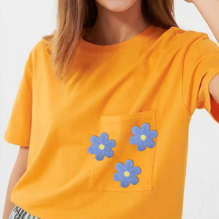 Daisy Flower Crochet Patch | 4 Pieces