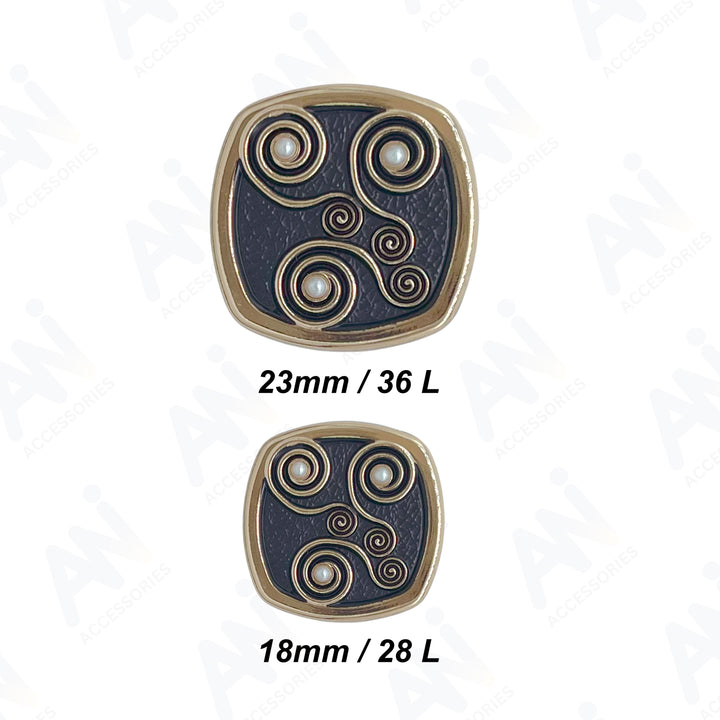 Decorative Pearl Apparel Metal Buttons