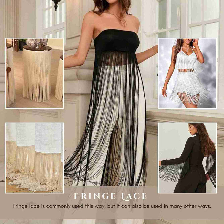 40 Inches Infinite Thread Cascade Fringe Lace