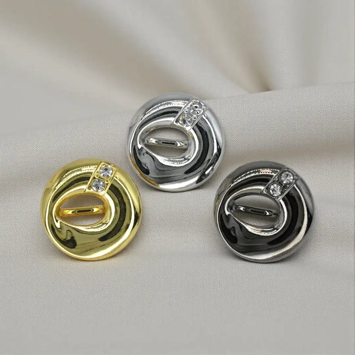 Slotted Metal Button | 15mm(24L), 18mm(32L) & 23mm(36L)