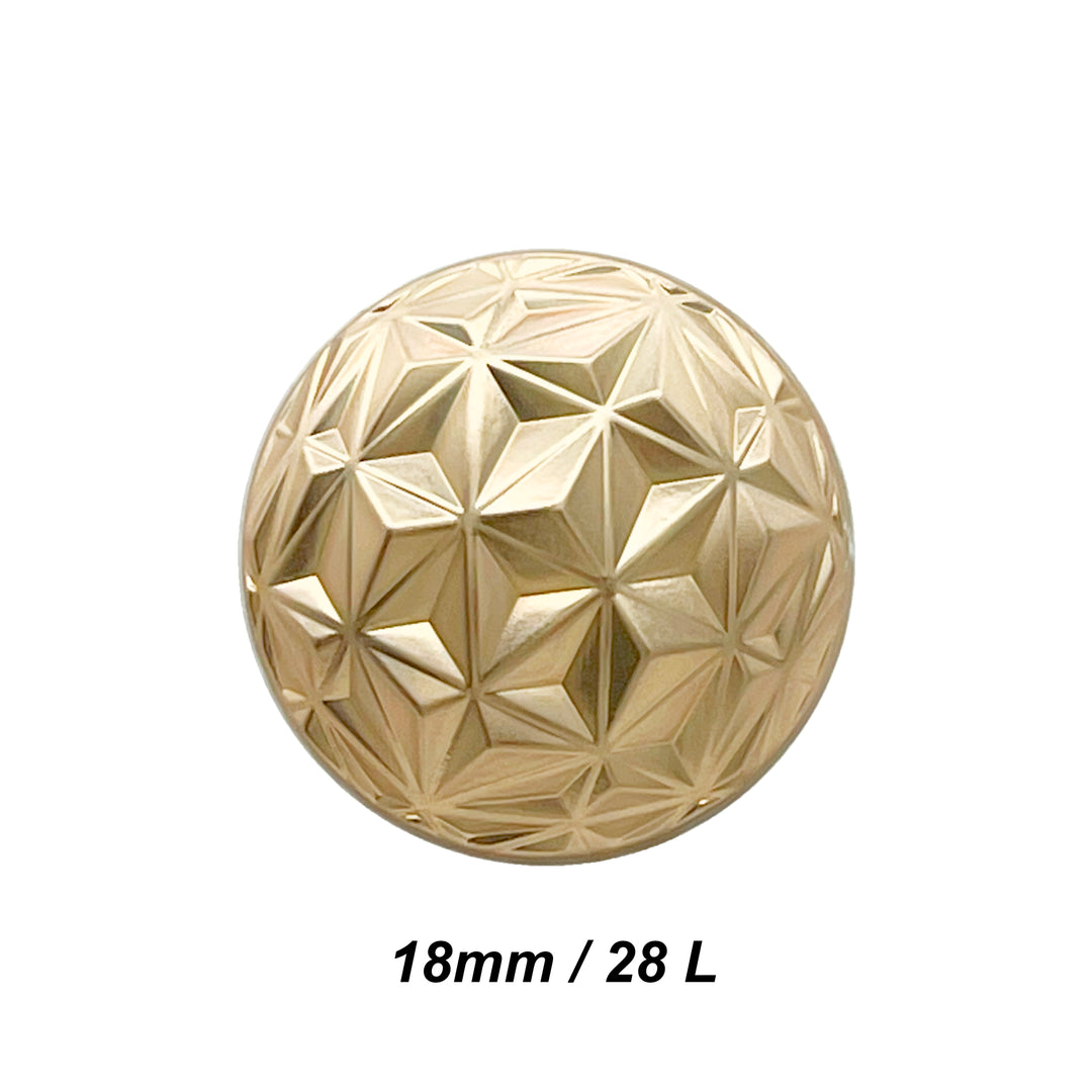 Geometric Metal Buttons for Clothing and Crafts