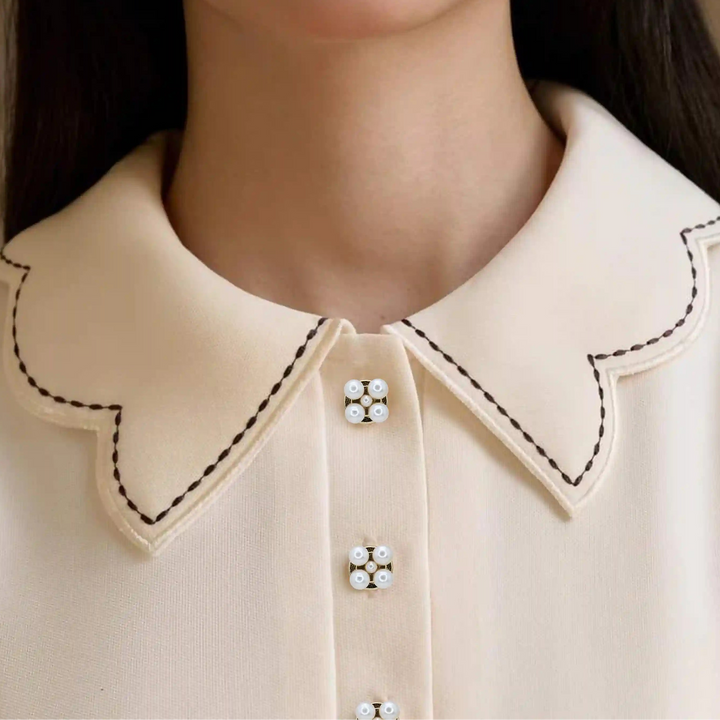 Peral Style Flower Cover Button