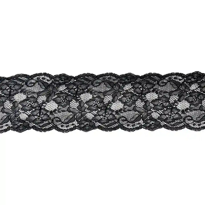 Black Ornate Floral Lace | 5 Meters | SKU-B103