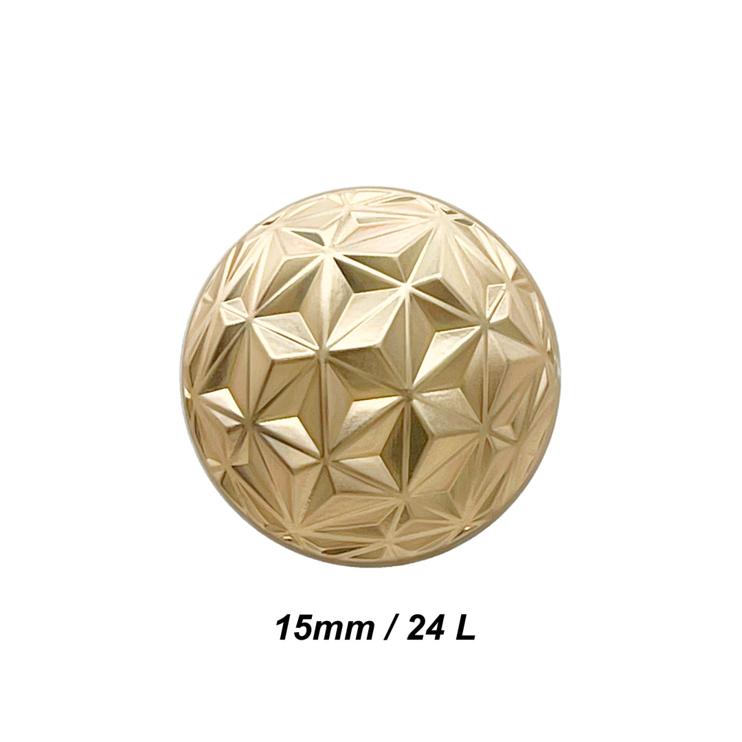 Geometric Metal Buttons for Clothing and Crafts