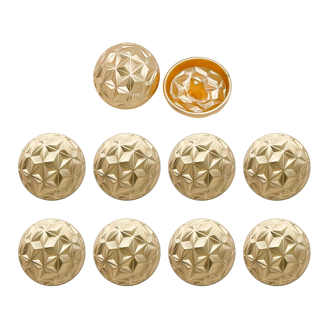 Geometric Metal Buttons for Clothing and Crafts