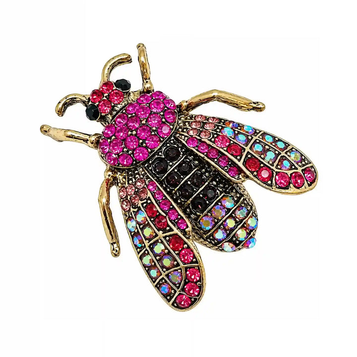 Honeybee Crystal Brooch for Party Wear