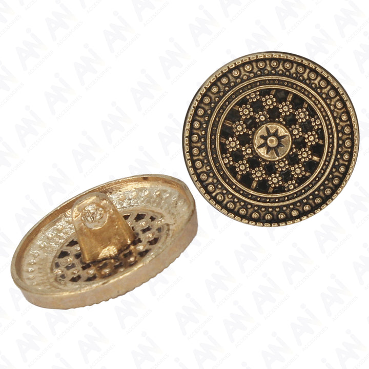 Cosmic Floral Bloom Metal Buttons