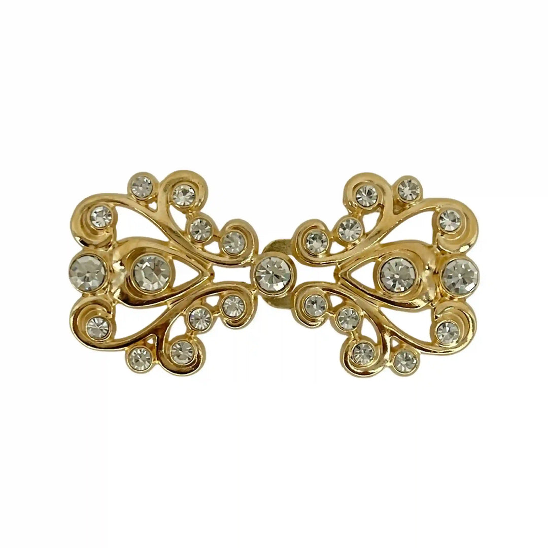Victorian-Inspired Rhinestone Frog Closure Buttons