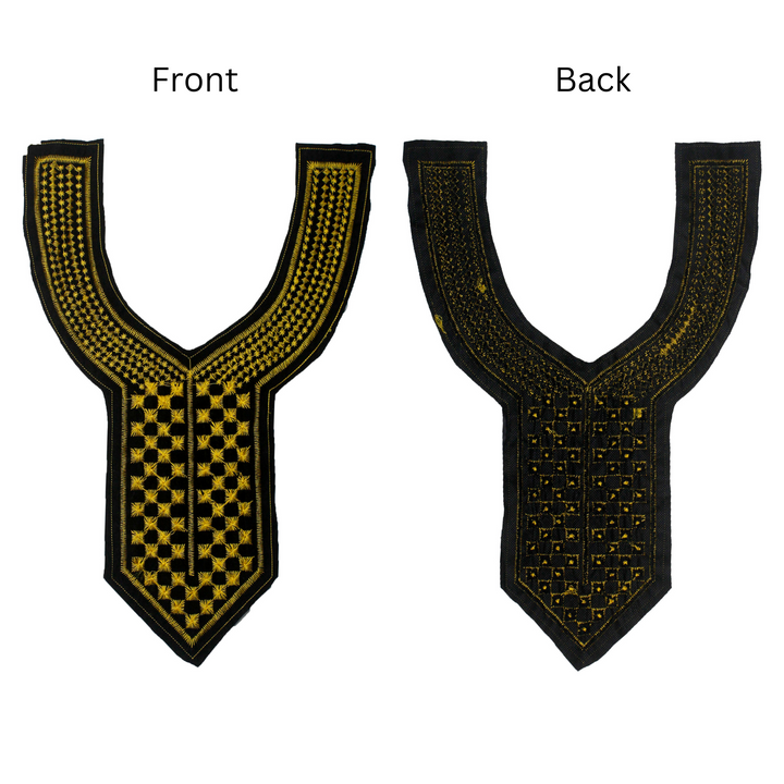 Black and Golden Yoke design Neckline