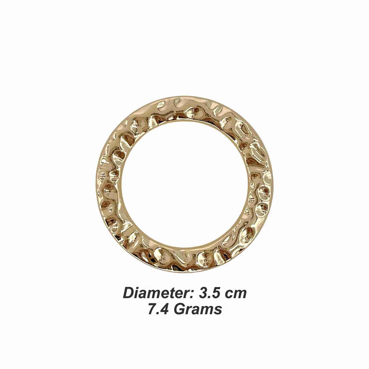 Hammered Circular Metal Buckle