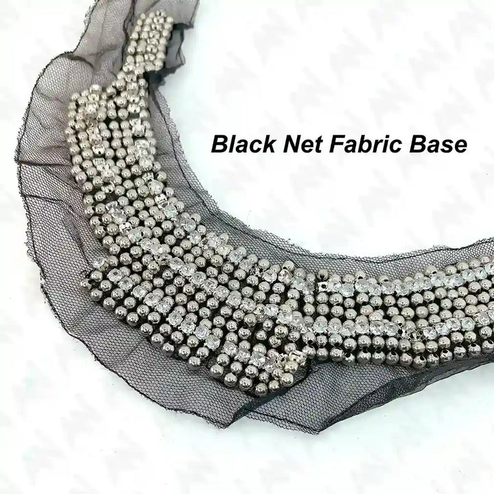 Crystal Beaded Neckline Patch