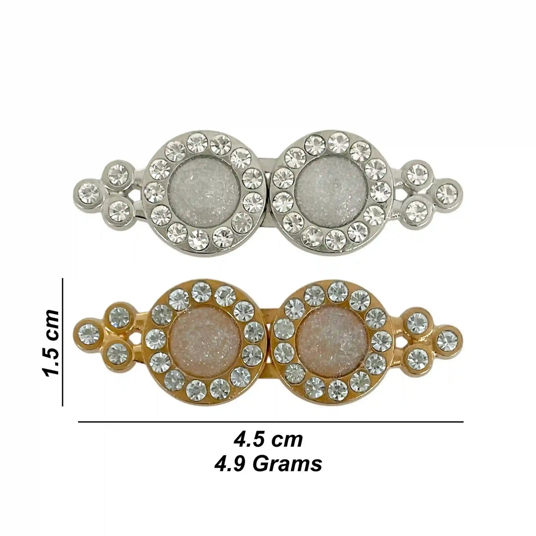 Druzy-Center Rhinestone Frog Closure Buttons